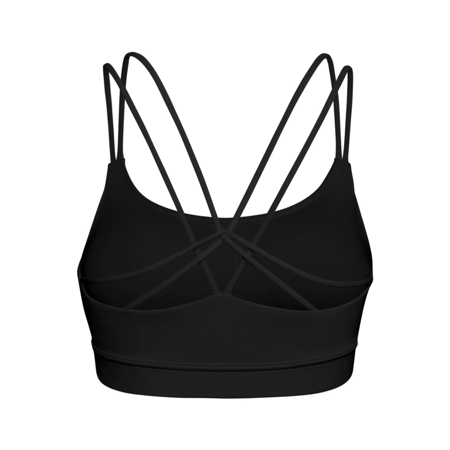 Sports bra with chest pad, bare-feel back, thin straps