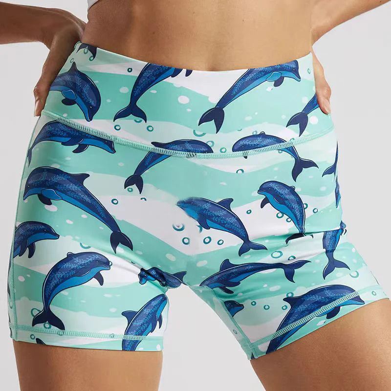 High Waist Butt-Lifting Yoga Shorts for Women