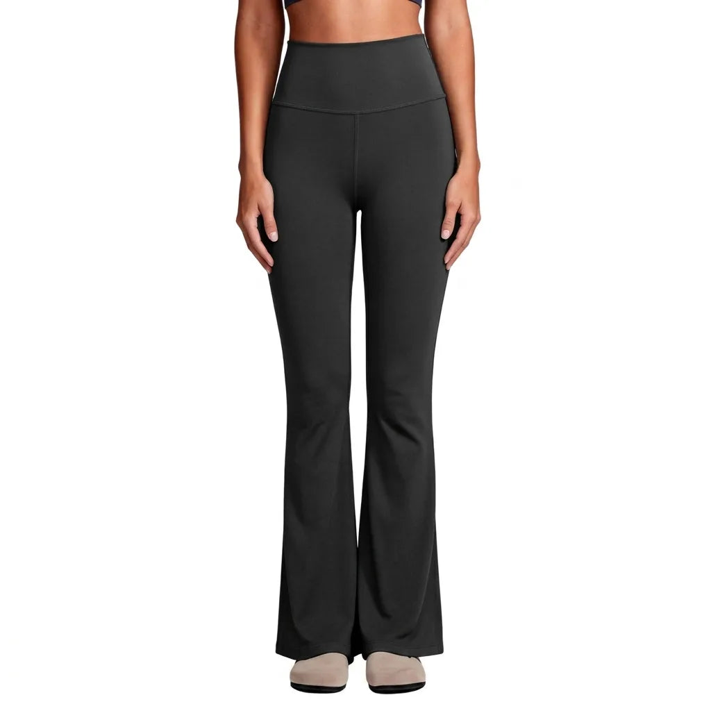 Cloud Soft Nylon Spandex High-Waist Micro-Flare Yoga Pants