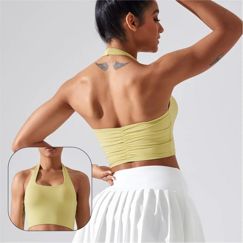 High Support Halter Neck Sports Bra Butterluxe Fabric