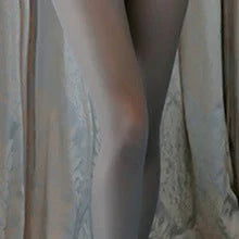 Sheer Black Tights with Tear-Away Detail