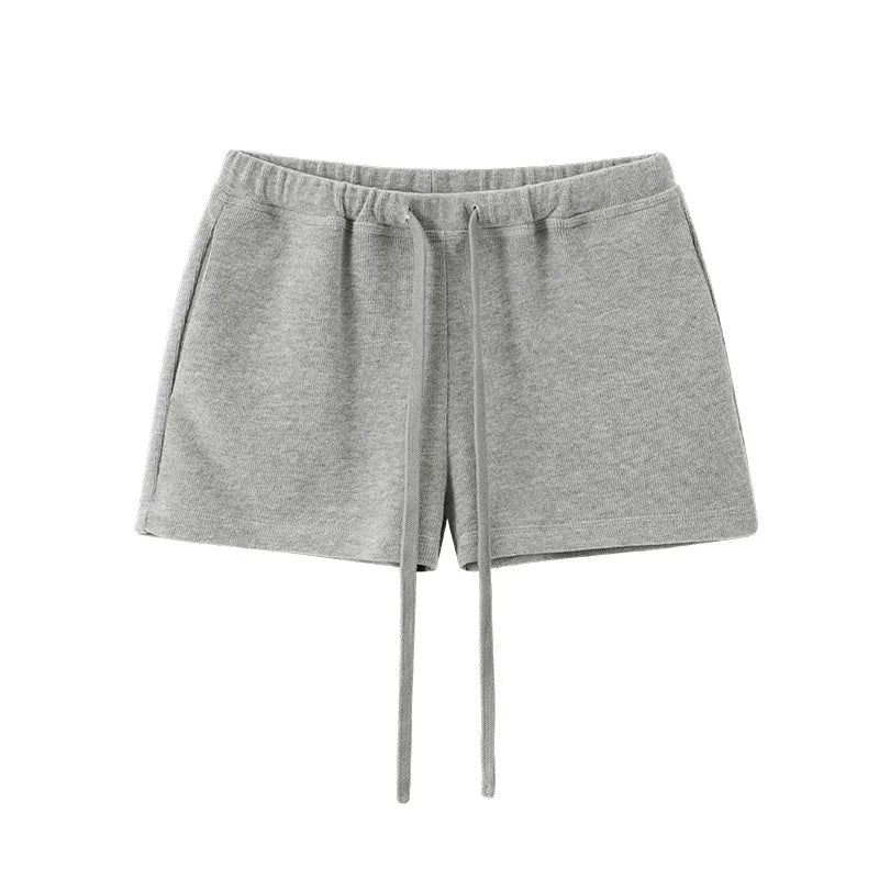 low rise drawstring shorts, cotton lounge shorts, summer active shorts