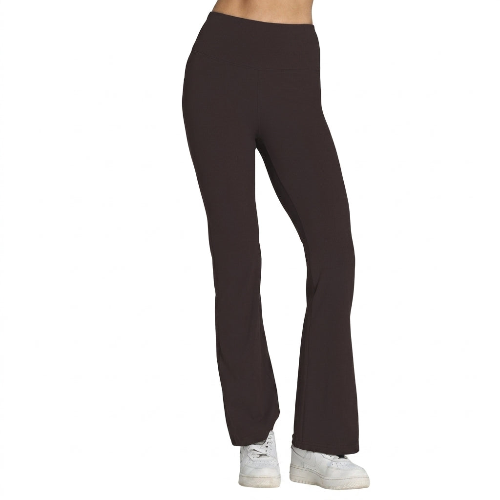 High-Waist Micro-Flare Yoga Pants Nylon-Lycra Hip-Lift