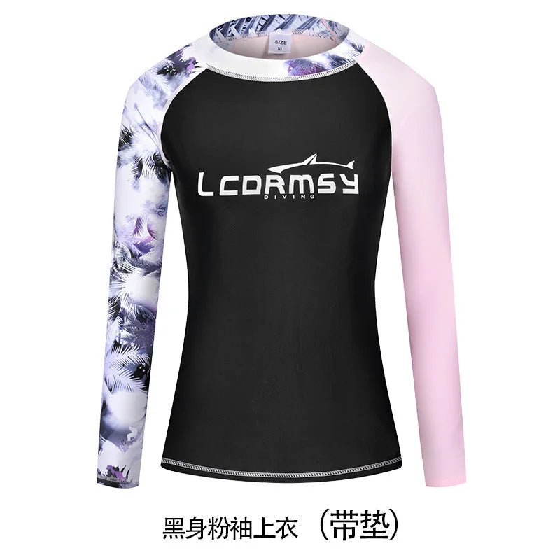 UPF 50+ Long Sleeve Rash Guard & High-Waisted Triangle Briefs
