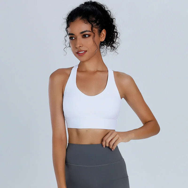 Bareback Sports Bra with Fixed Cups - Mid-Intensity Support