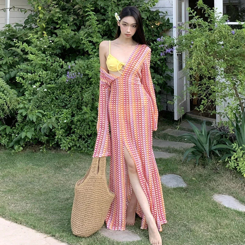 Boho Bohemian Beach Cover Up Bikini Set