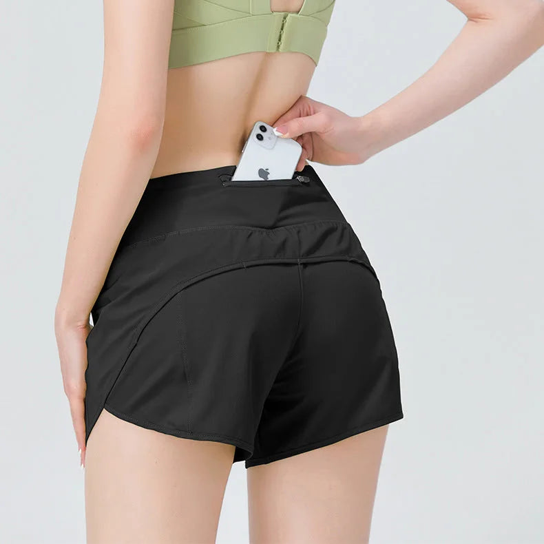Women's Running Shorts with Phone Pocket Anti-Chafing Liner