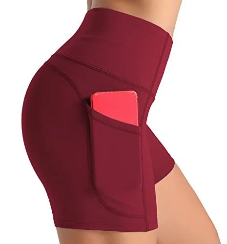 High-Waist Butt-Lifting Fitness Shorts with Side Pockets