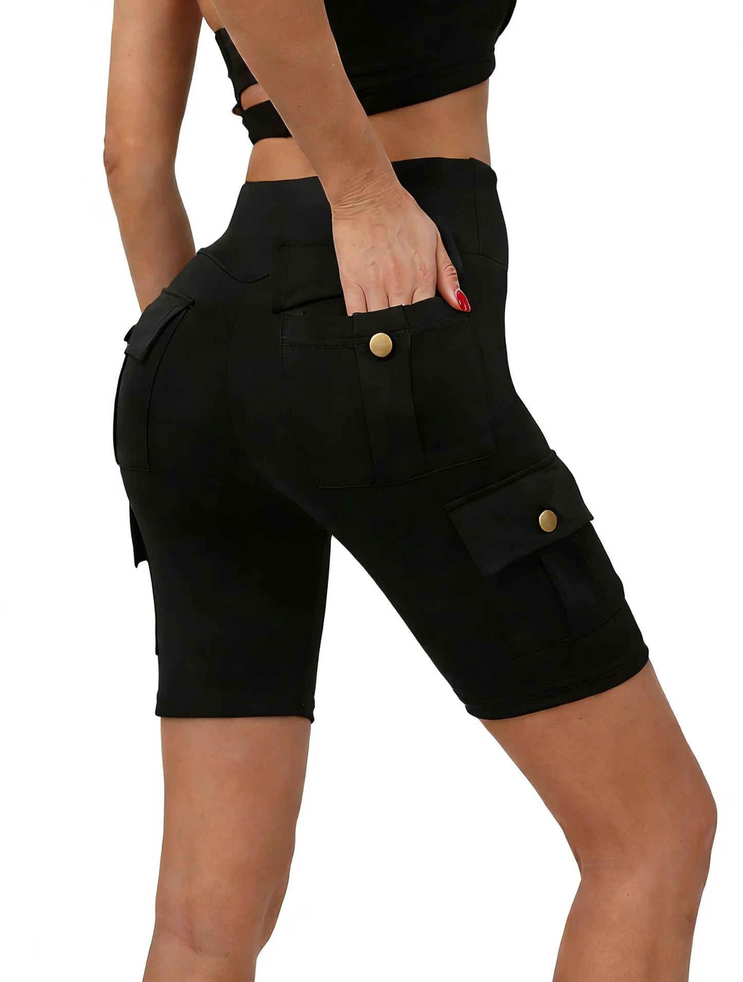 High Waist Work Shorts Sportswear Shorts Gym Fitness Shorts Women