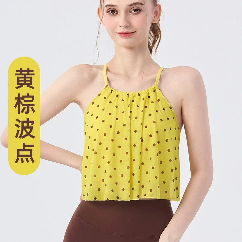 Cloud Mesh Workout Camisole with Built-in Bra