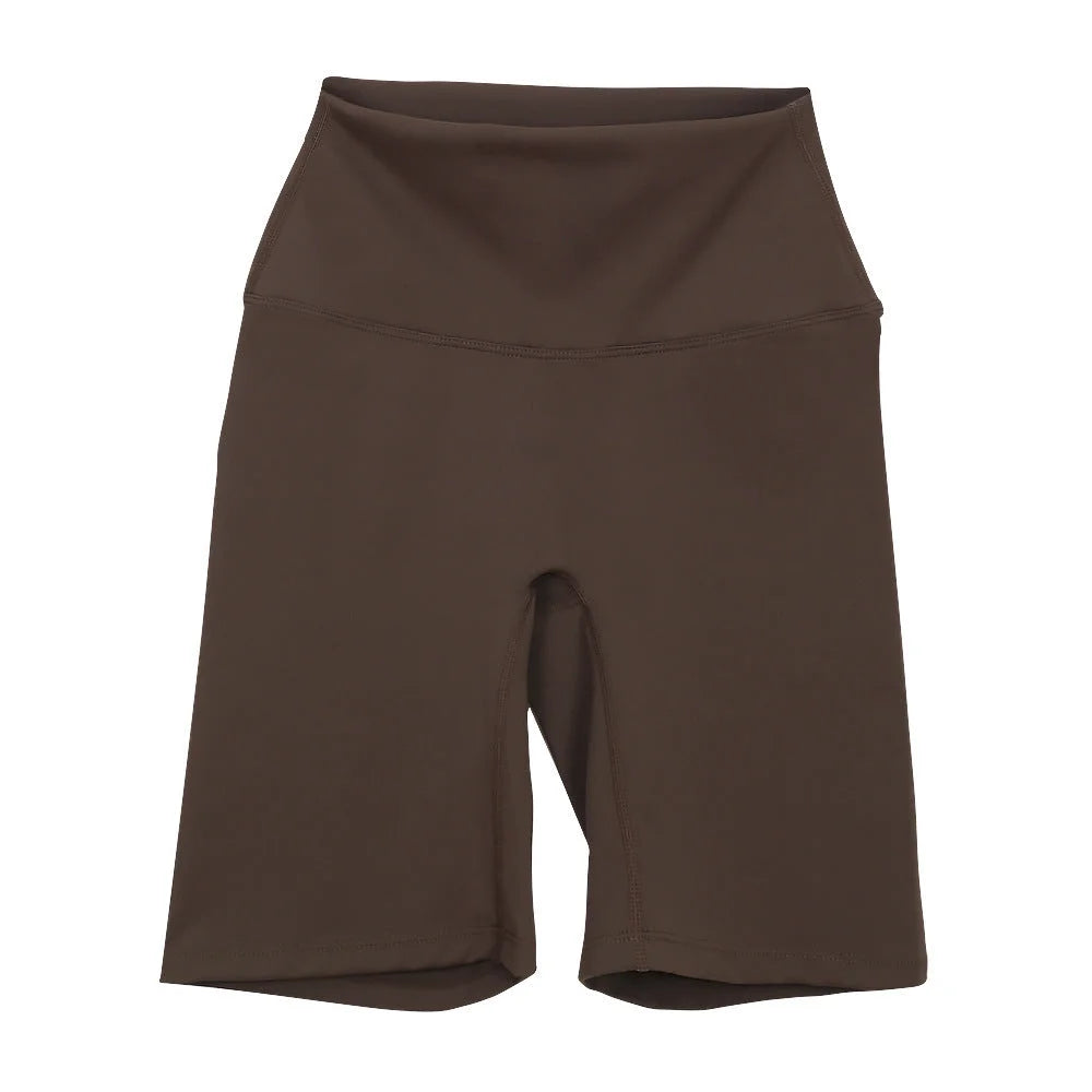 High Waist Five-Quarter Leg Yoga Shorts