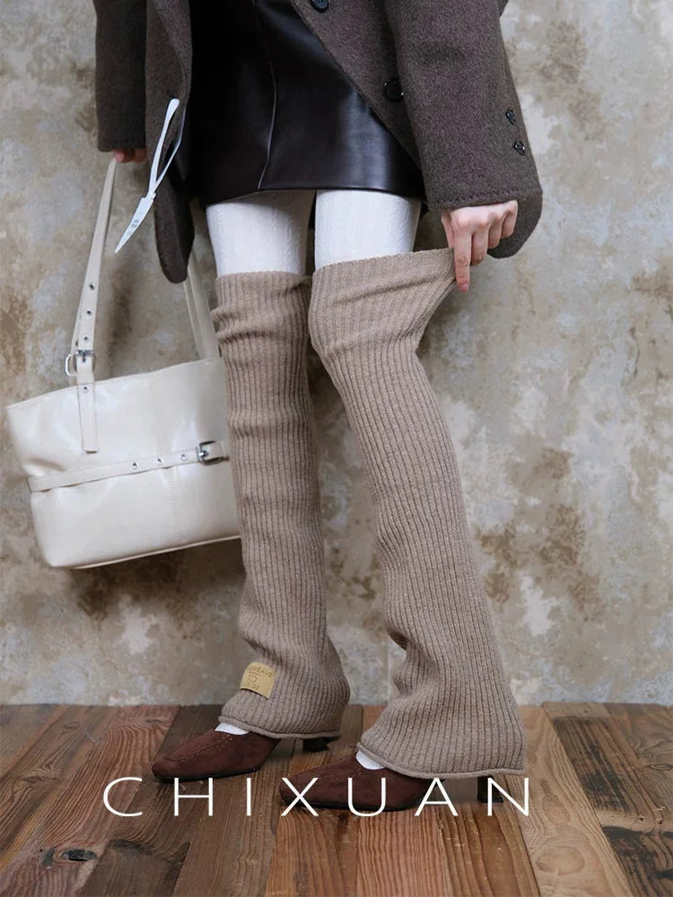 Cozy Slouch Socks and Ribbed Tights Set - Warm Layering Legwear