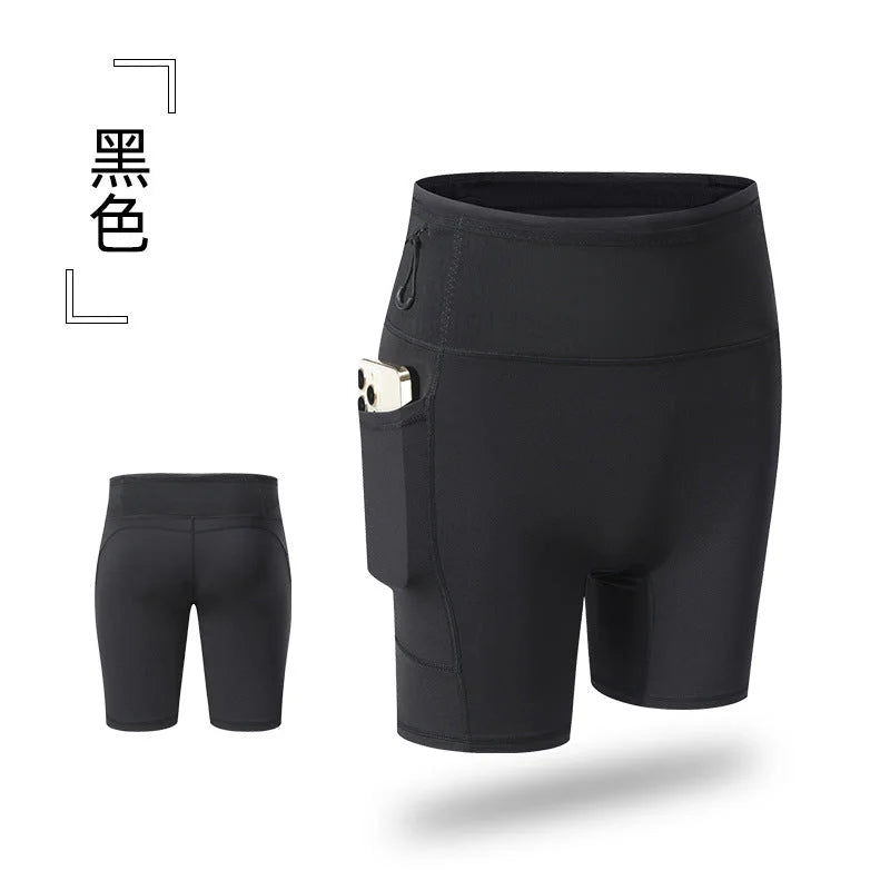 High Waisted Yoga Shorts with Pockets Women Compression Butt Lift Athletic Shorts