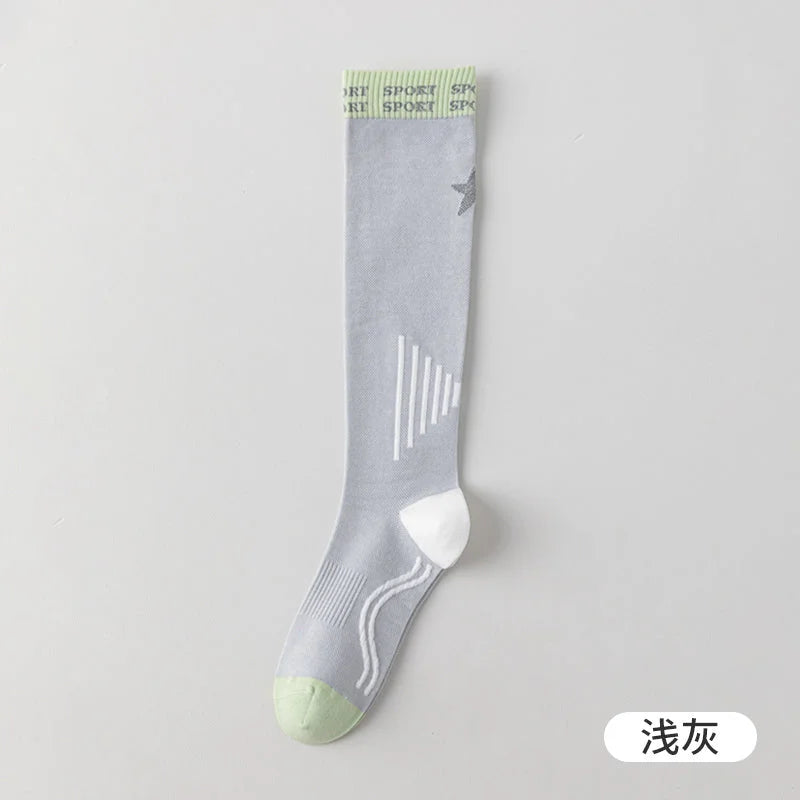 Performance Compression Calf Socks with Reflective Details for Cycling and Running
