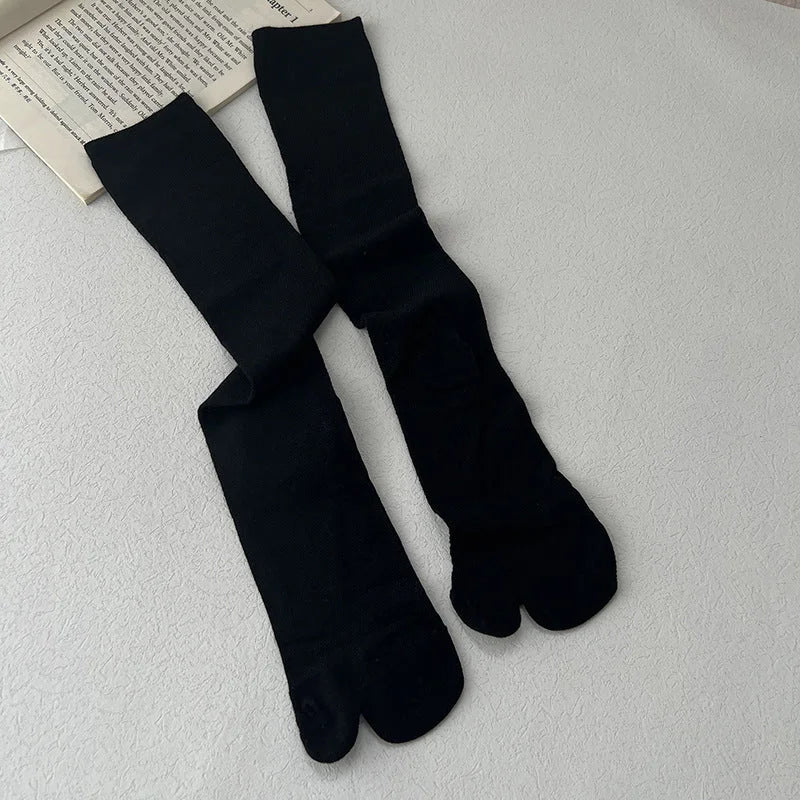 Tabi Split Toe Socks Women - Sheer Mesh Calf High Summer Socks