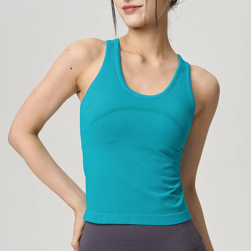 Longline One-Piece Yoga Tank Top for High-Impact Workouts