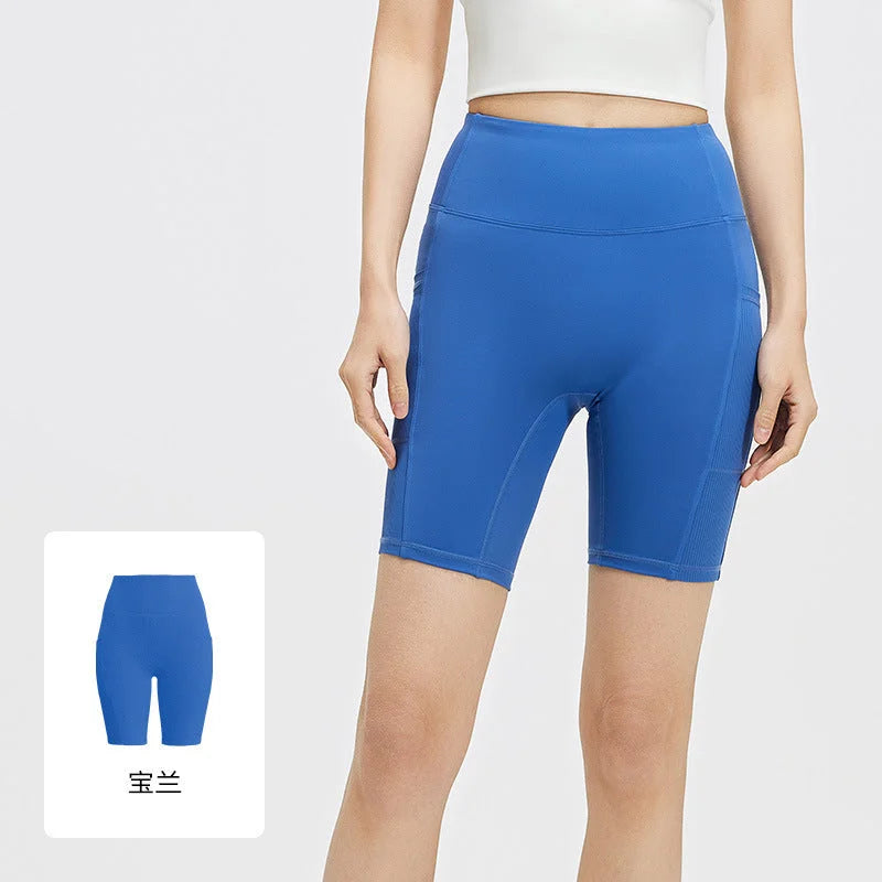 High-waisted pocket yoga shorts