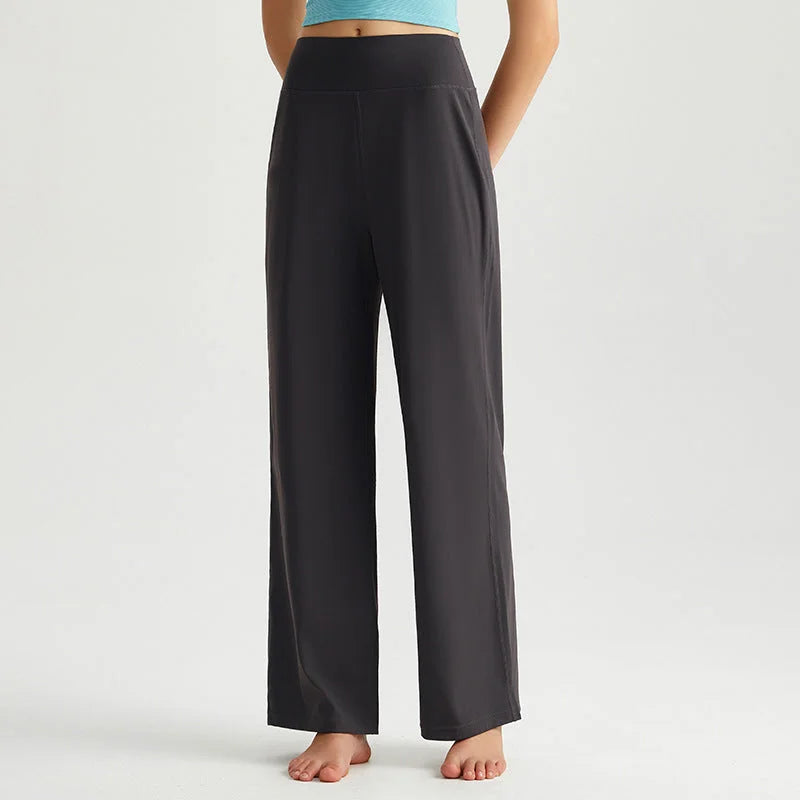 High-Waisted Wide Leg Lounge Pants for Women - Breathable Loose Fit