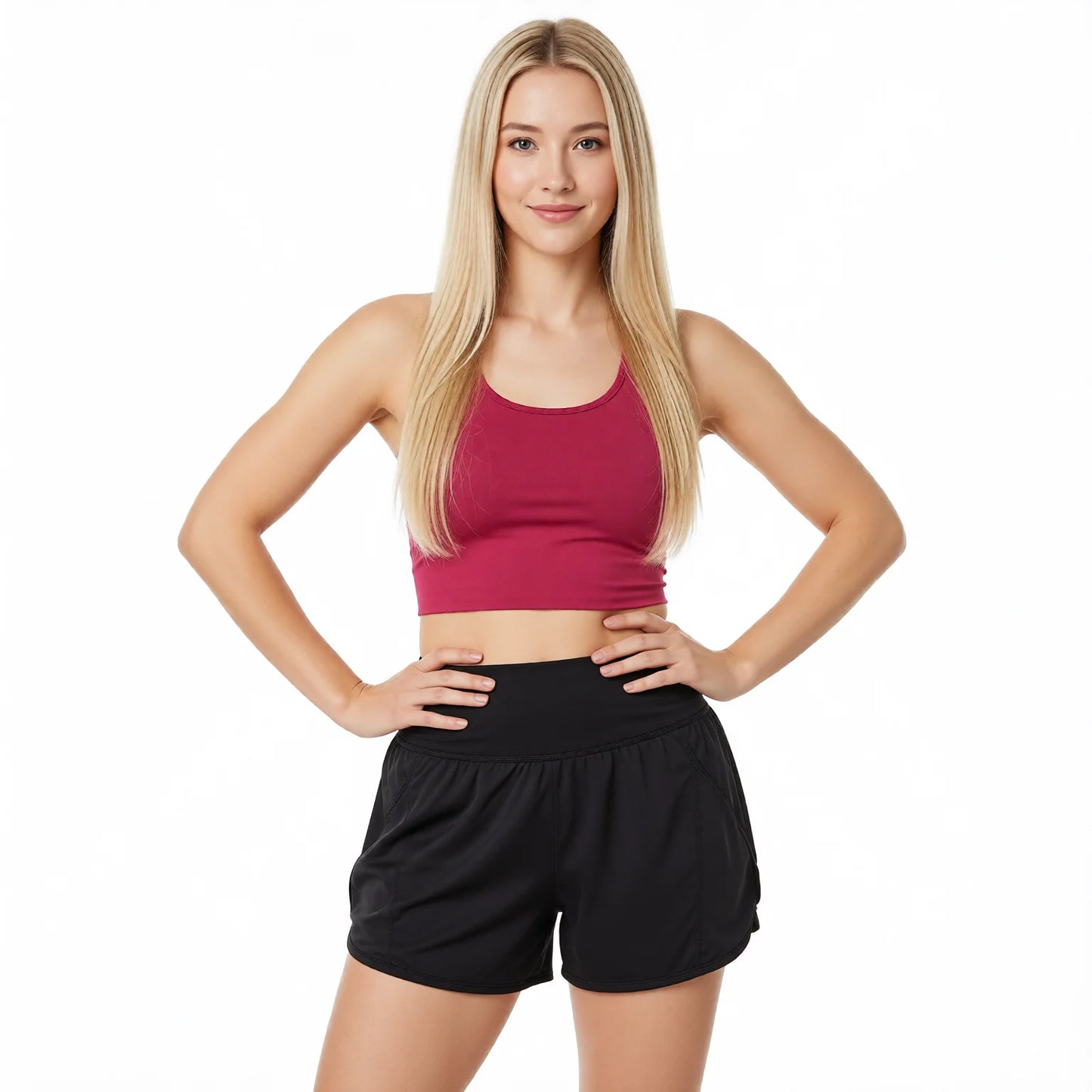 High-Waisted Yoga Shorts Women Breathable Sport Shorts
