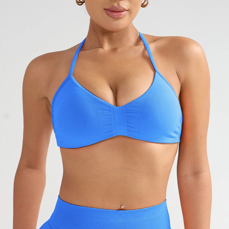 Elegant Back Strap Sports Bra - Ultra Supportive Yoga Top