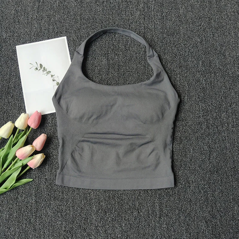 Seamless Yoga Vest | Premium Strappy Tank Top for Running & Fitness