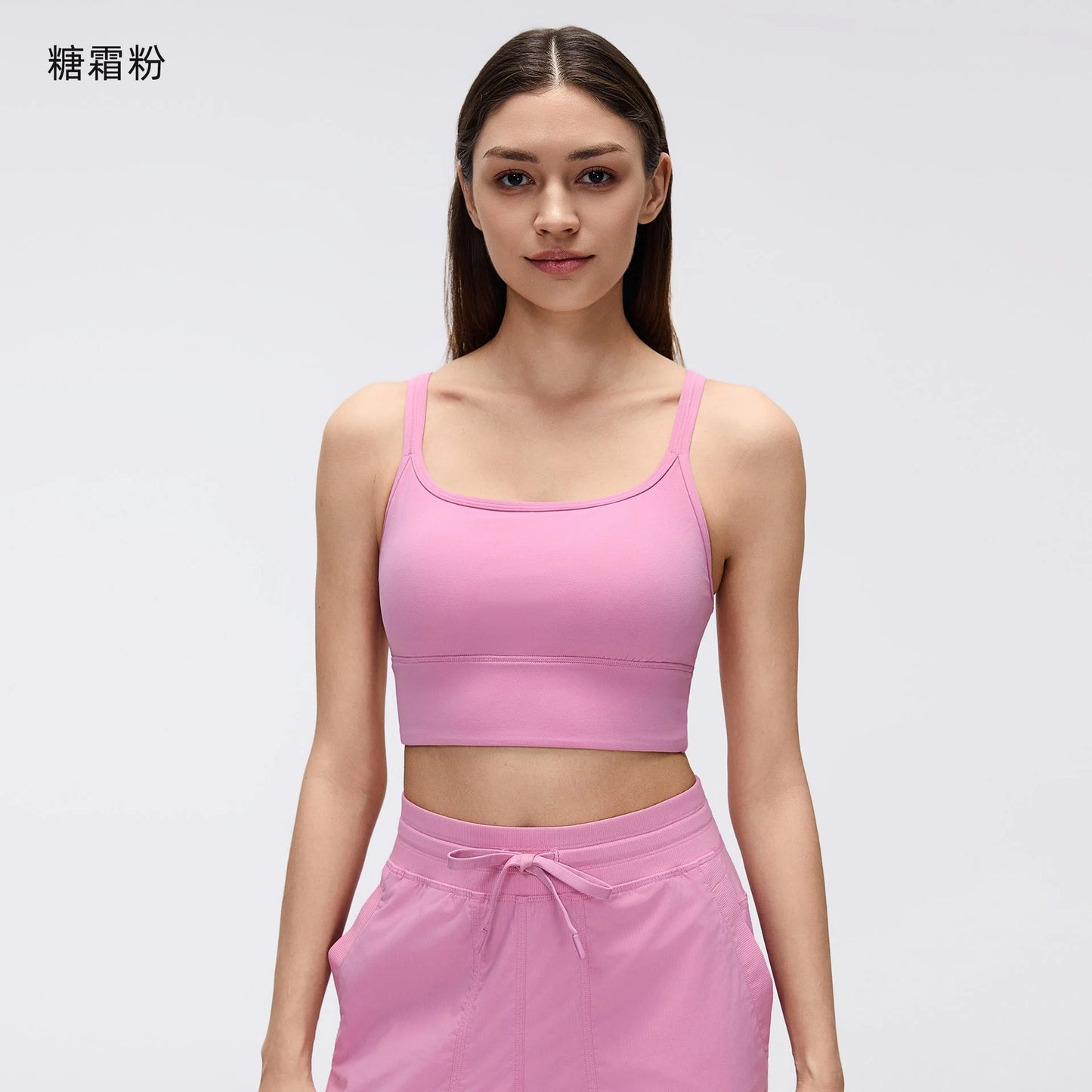 backless sports bra with crisscross straps
