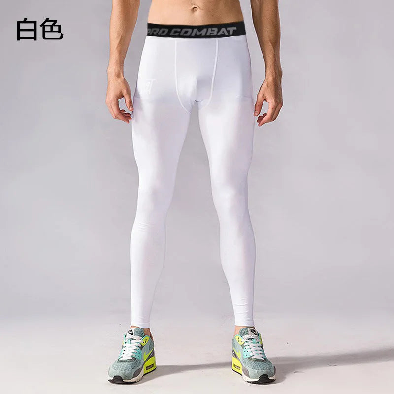 men's compression leggings - fast dry athletic tights for running yoga basketball
