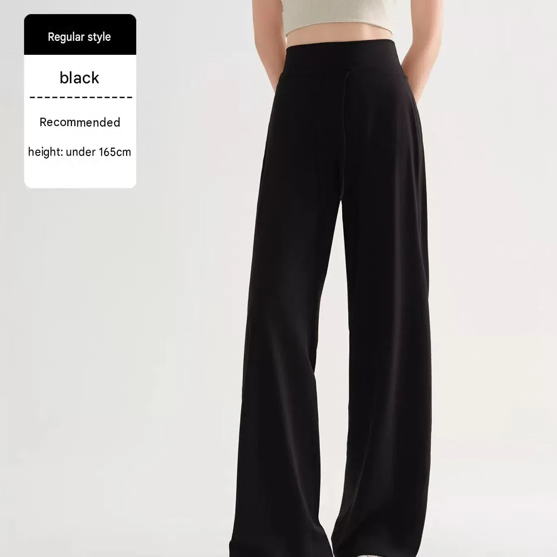 Nylon Spandex High-Waist Wide-Leg Yoga Pants Drawstring