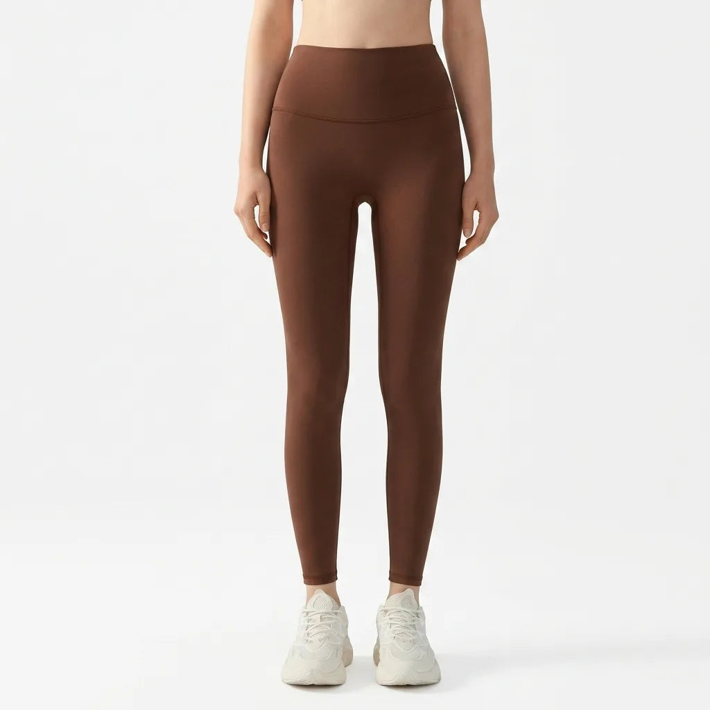 Lycra Skin-Feel High-Waist Yoga Leggings 5x Stretch