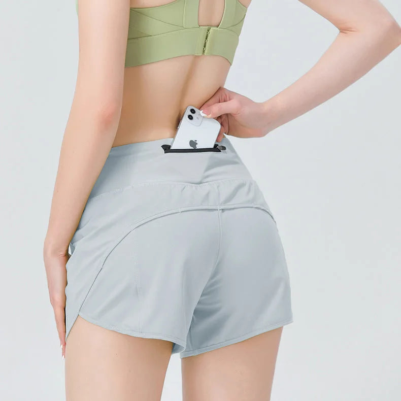 Women's Running Shorts with Phone Pocket Anti-Chafing Liner