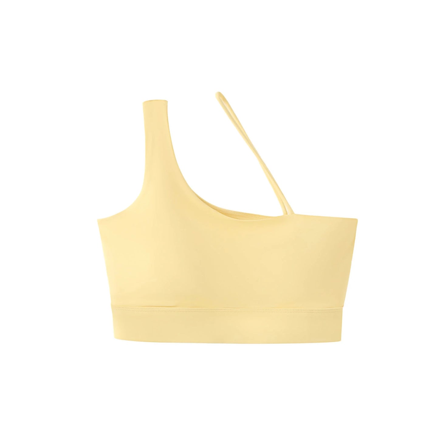 Asymmetrical Strap Sports Bra with Chest Pad - Yoga Essential
