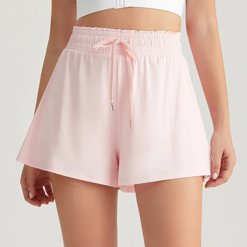 Cool Feel UV Protection High-Waisted Short Shorts