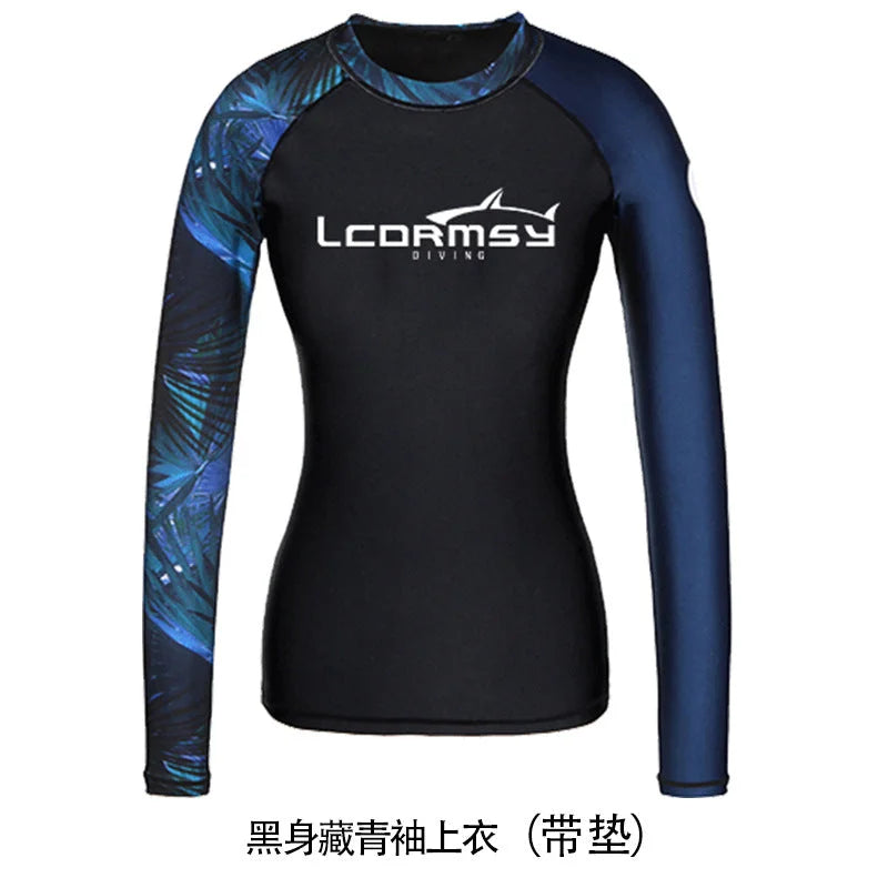 UPF 50+ Long Sleeve Rash Guard & High-Waisted Triangle Briefs