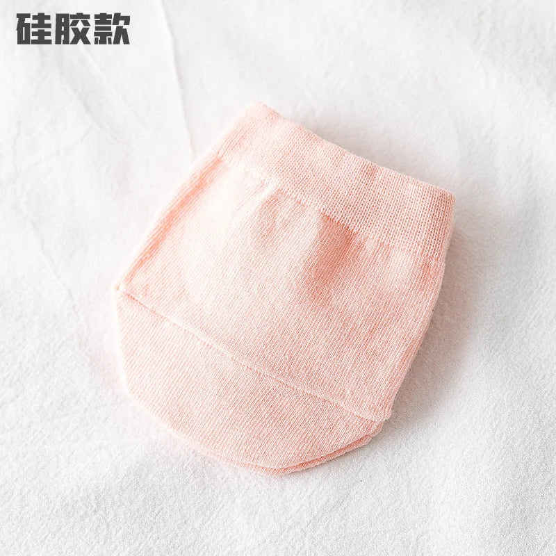 Invisible Half Palm Socks for Women - No Show Boat Socks Summer Thin Cotton