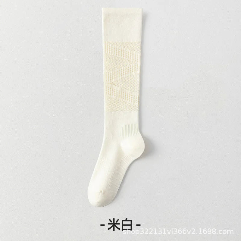 Breathable Mesh Calf Compression Socks for Women - Sporty Everyday Wear