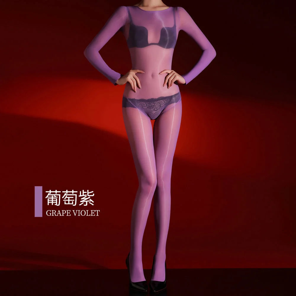 Plus Size 3D High-Density Satin Lingerie Jumpsuit