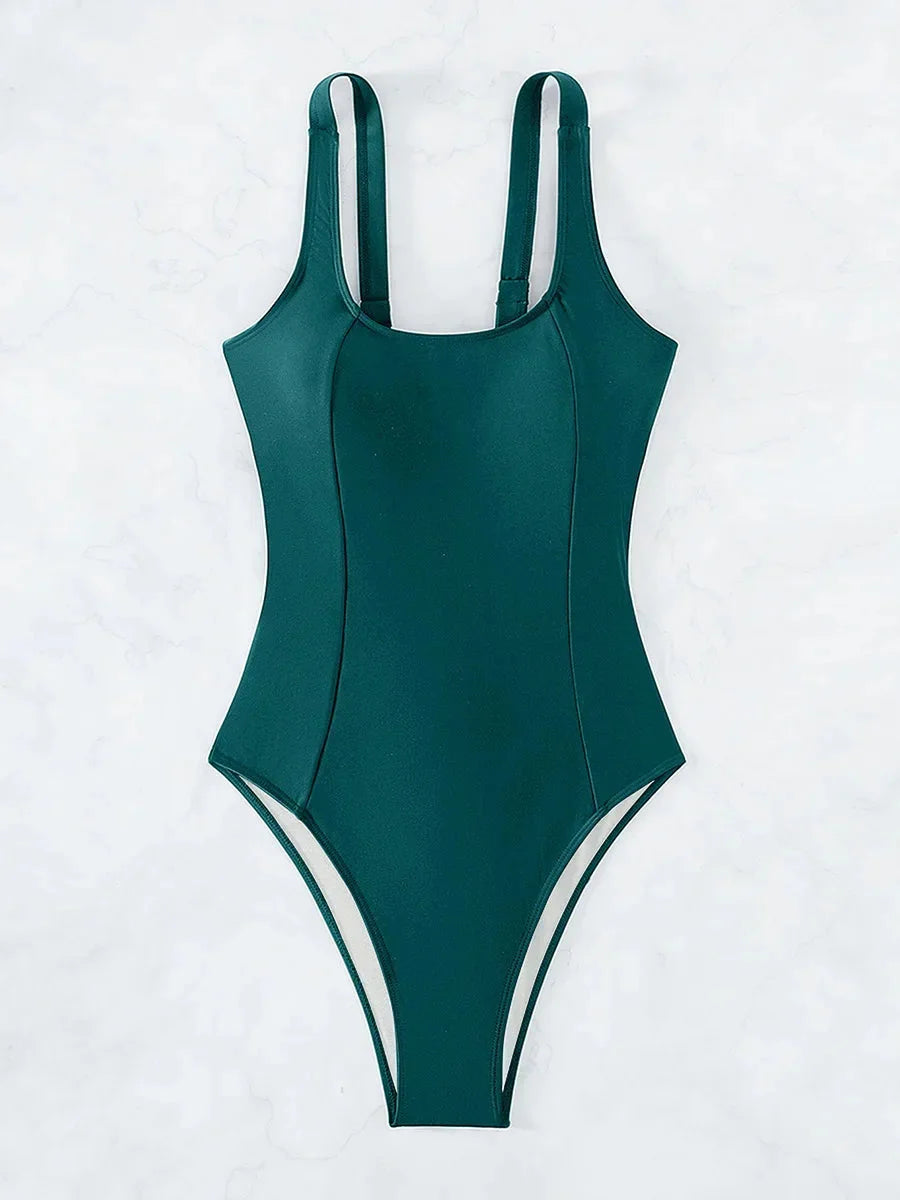 Sexy Criss Cross Backless One Piece Swimsuit High Leg Cut Monokini S-XXL