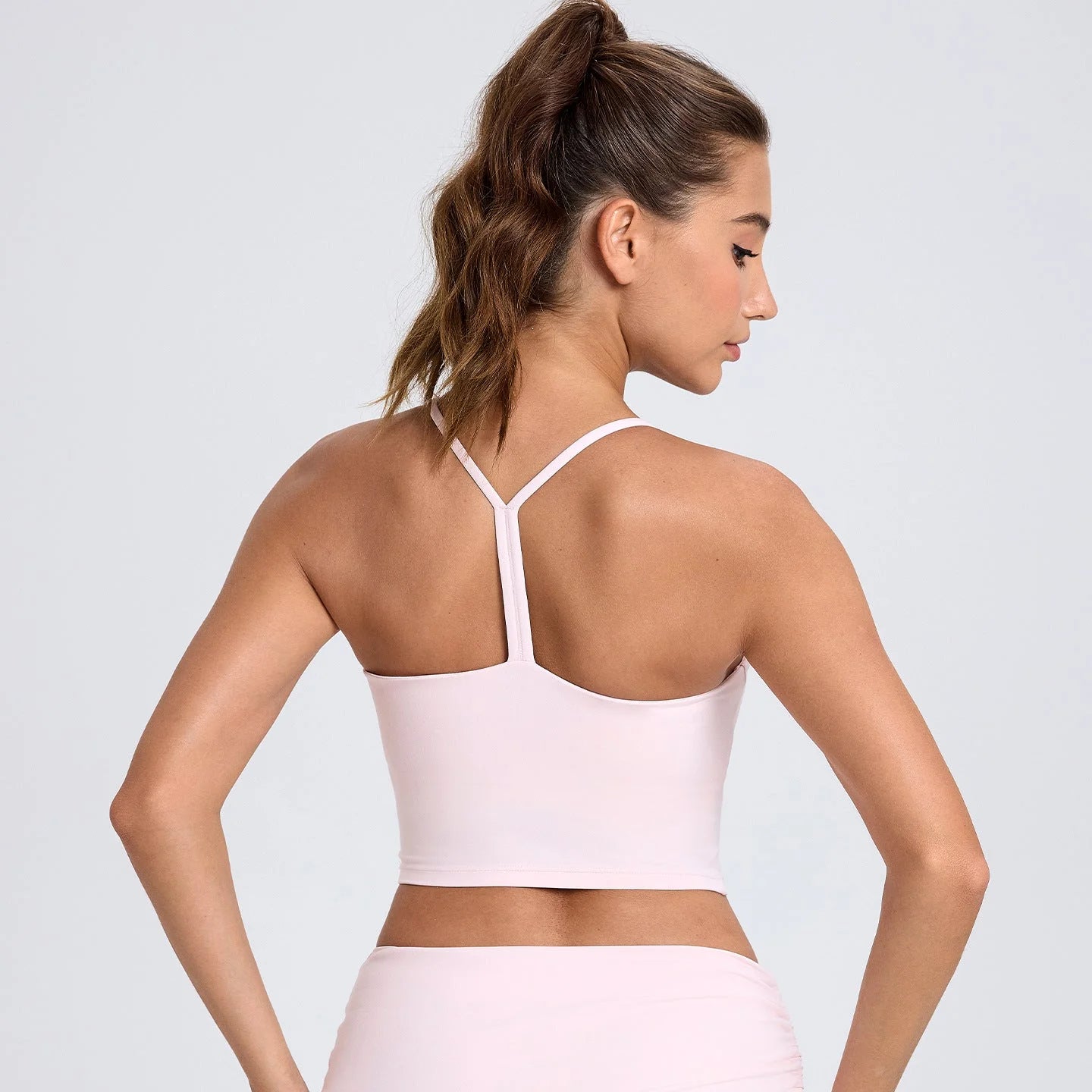 Cross-Back Workout Vest with Built-In Bra - Stretchy Yoga Tank