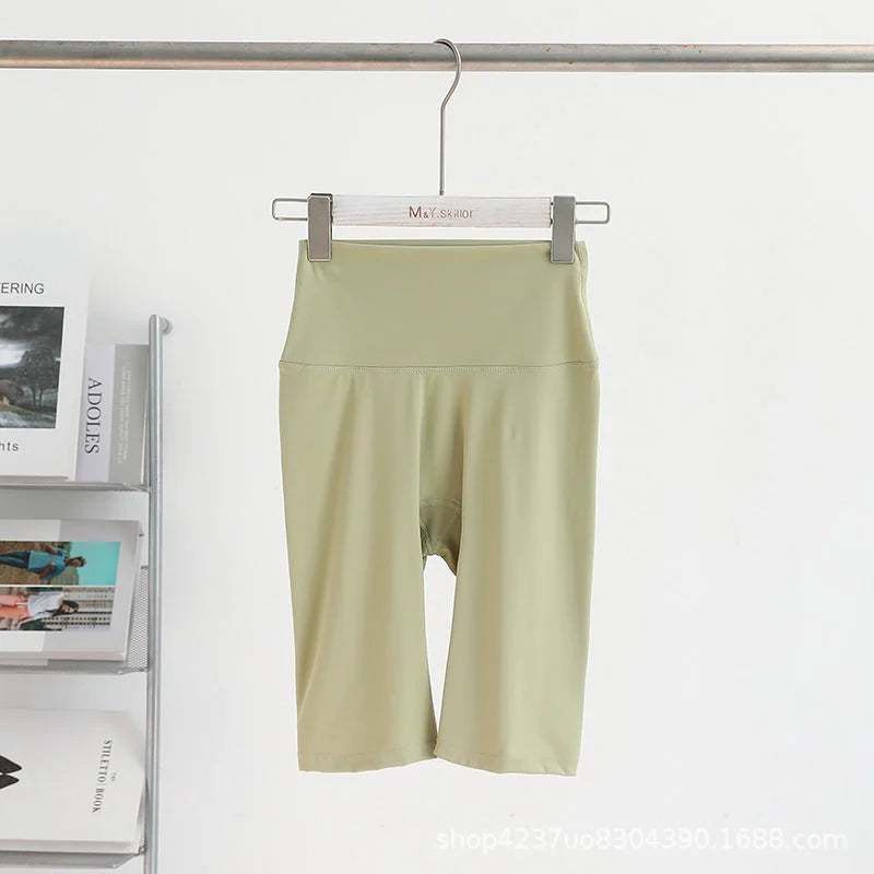 High Waist Five-Inch Yoga Shorts for Summer