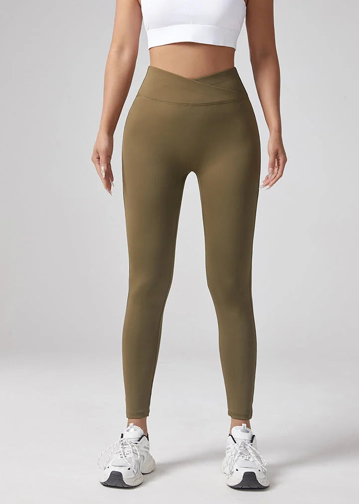 V-Waist Yoga Leggings Women Peach Butt Lift High-Waist Training Pants