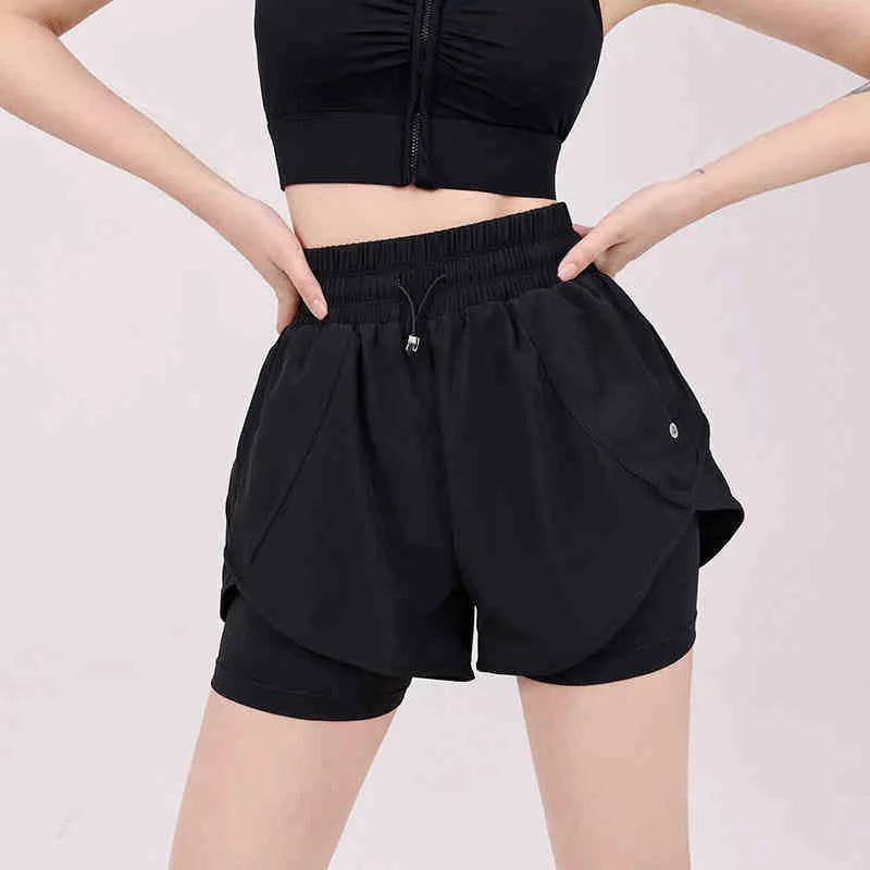 Double Layer Non-See Through Shorts for Running Yoga Pilates