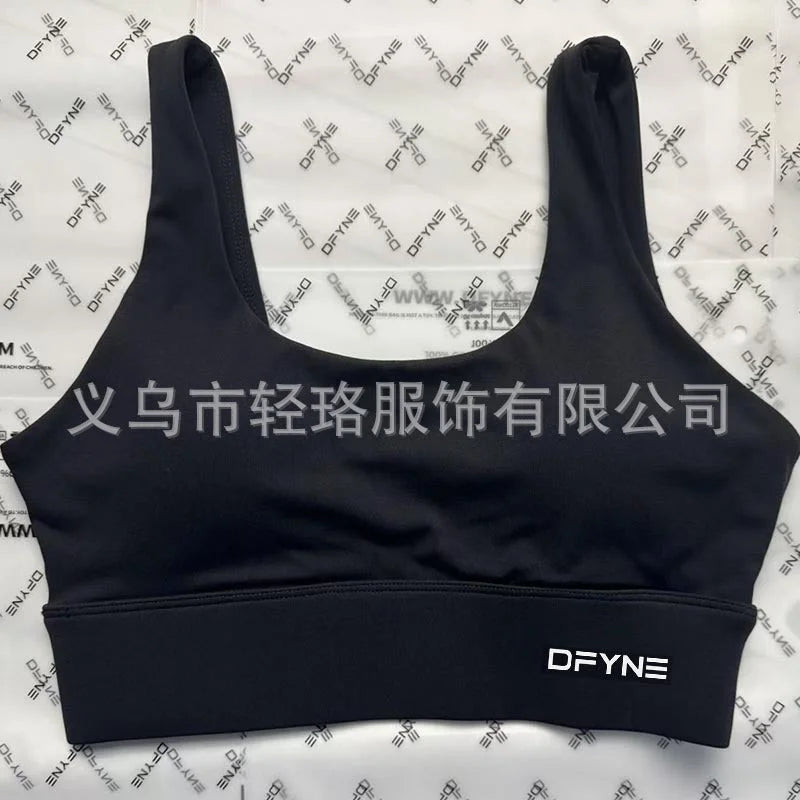 U-Neck Backless Yoga Bra with Built-in Pads