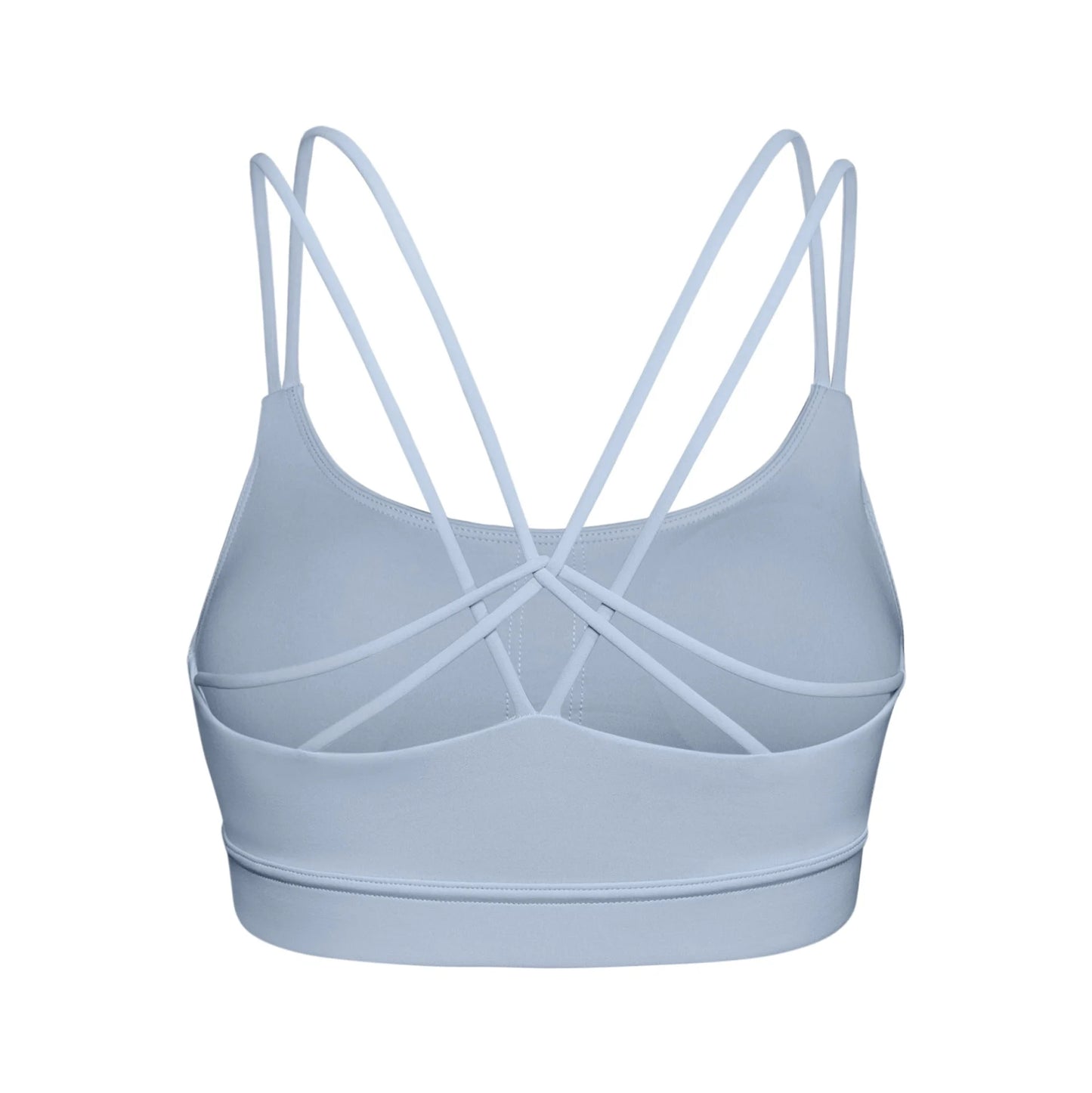 Sports bra with chest pad, bare-feel back, thin straps