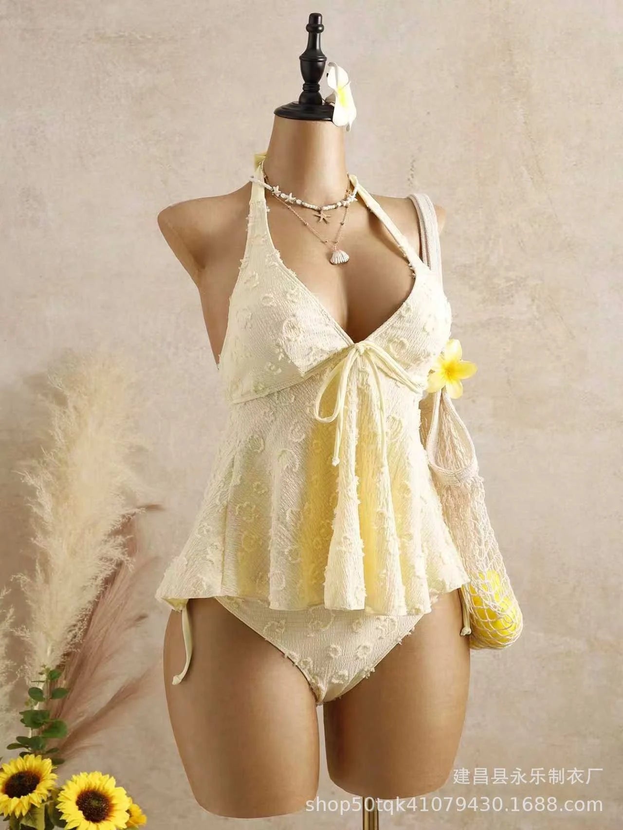 V-neck tie-front camisole lingerie top