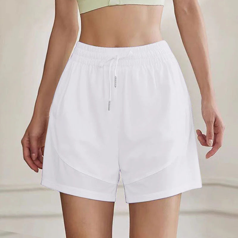 Summer Quick Dry False Two-Piece Loose Active Shorts