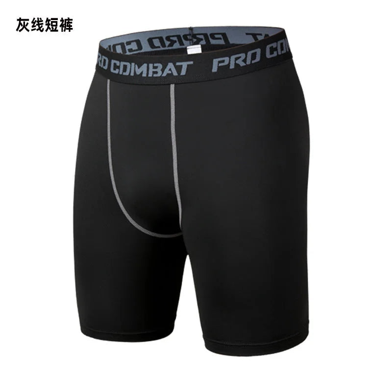 Matte Black High-Waisted Compression Shorts - Quick Dry Athletic Fit