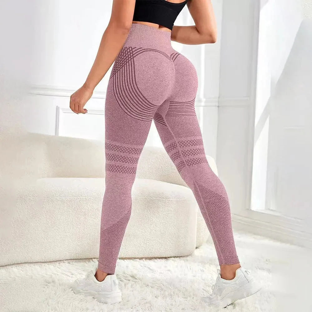 High Waisted Butt Lifting Leggings with 3D Anti Cellulite Compression