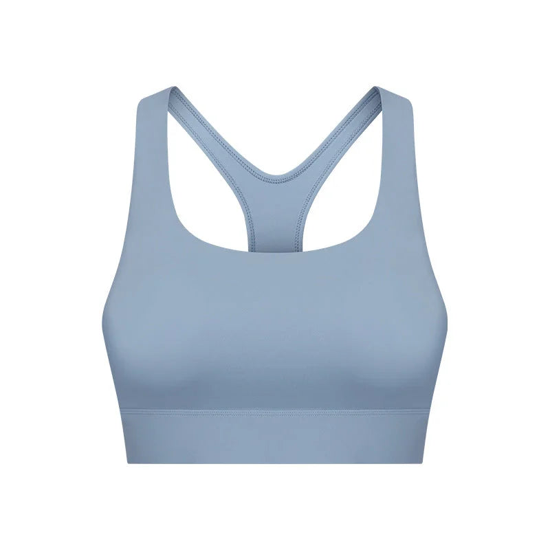 High-Intensity Motion Bra: Breathable Backless Sports Bra with Push-Up and Hollow Details