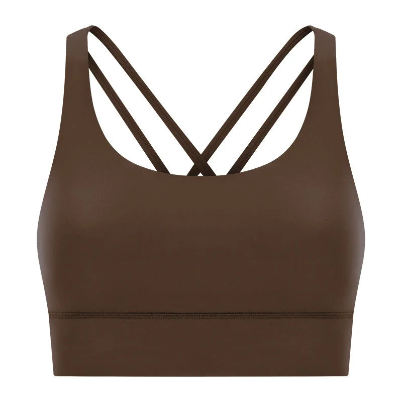 High-Intensity Supportive Crossover Back Yoga Bra
