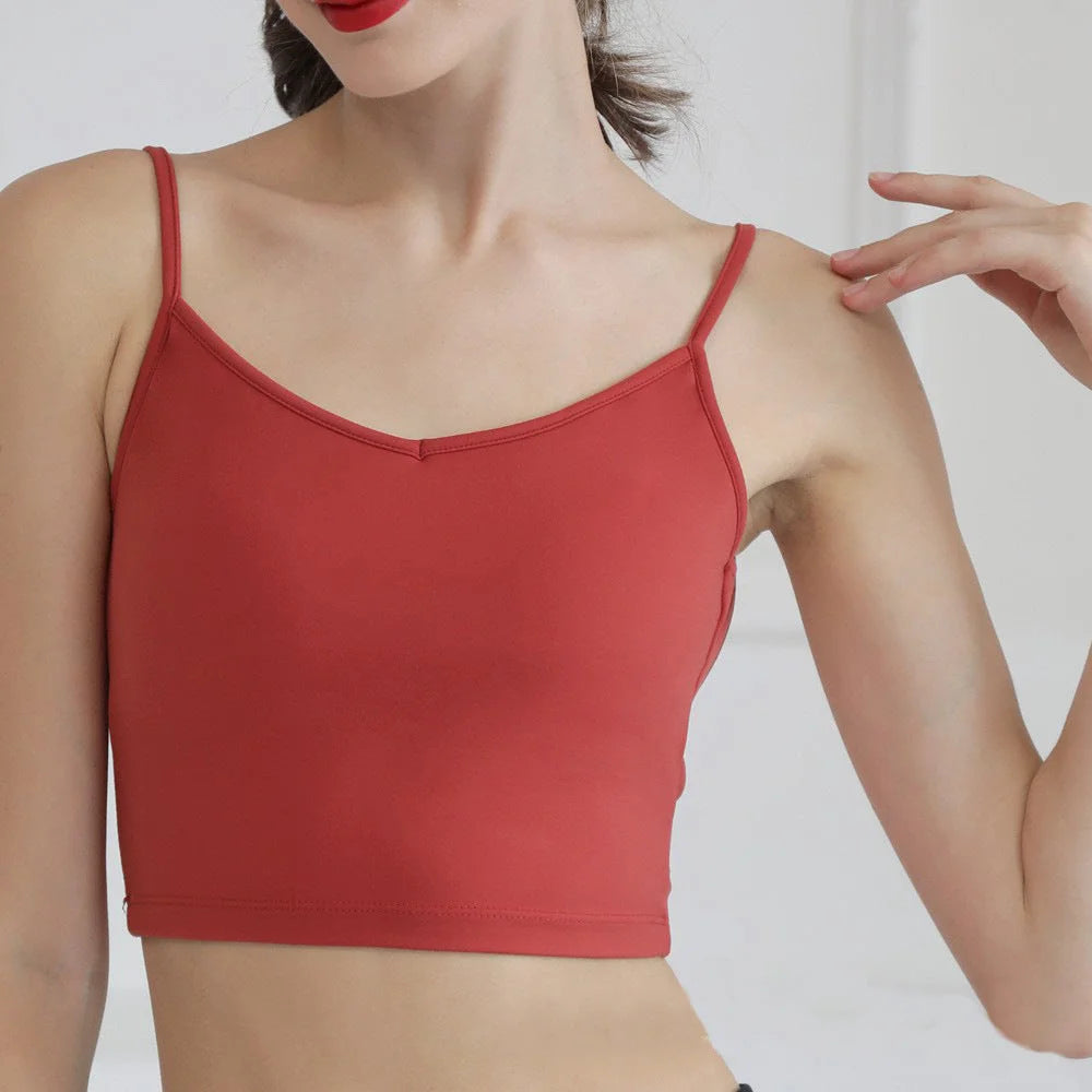 U-Shape Cut Sports Bra - Invisible Wireless Crop Top